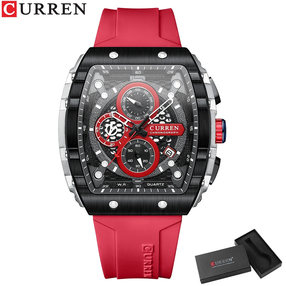 CURREN Men's Sports Square Quartz Wristwatch